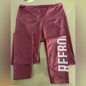 NWOT REEBOK YOGA PANTS/Athletic Pants. Purple/Red Wine Color. Size M.